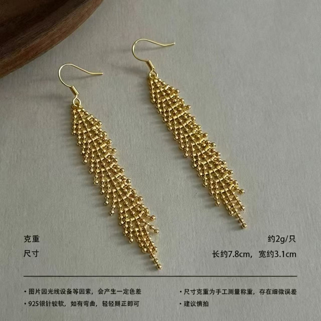 Gold-Plated Brass Earrings
