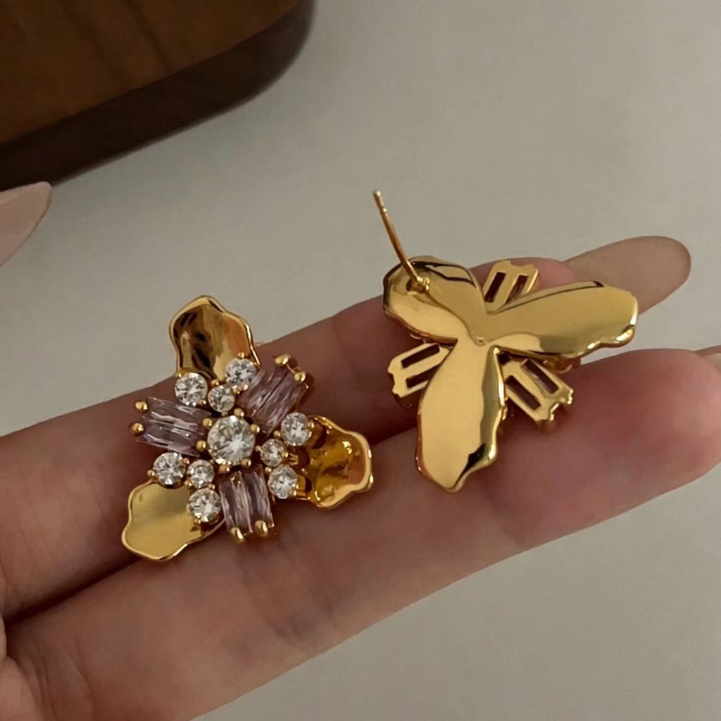 White Cubic Zirconia Earrings