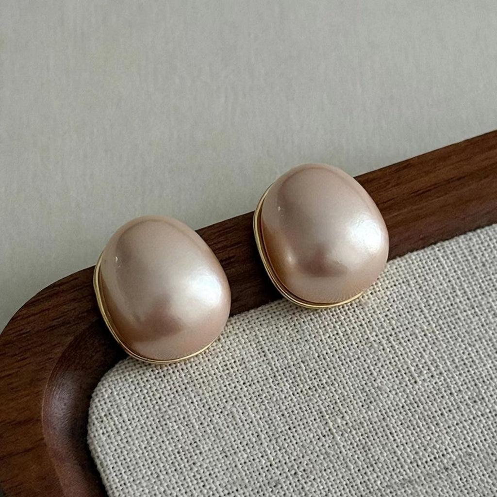 Champagne Gold Resin Gold-Plated Earrings