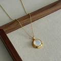 Gold Mother-of-Pearl Necklace