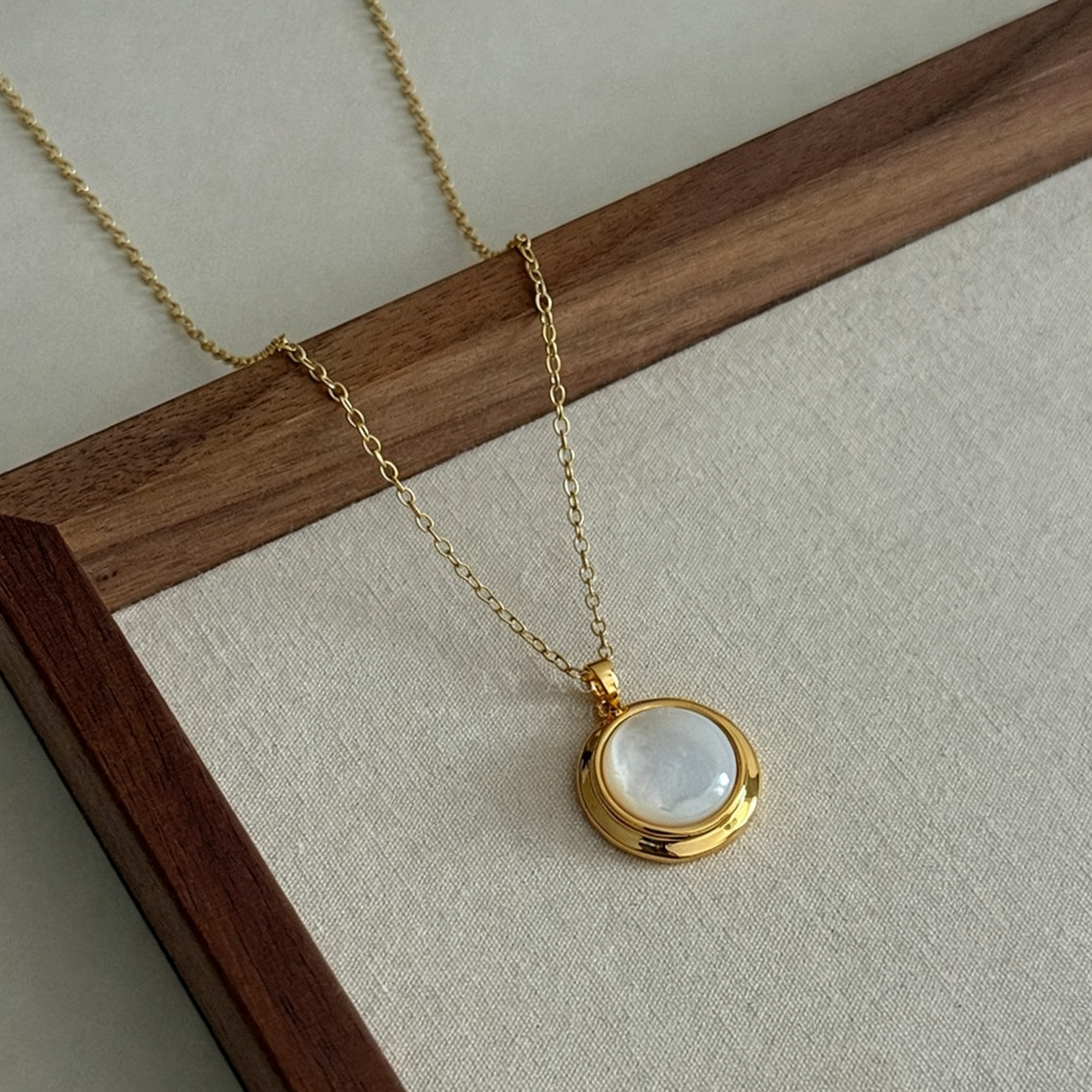 Gold Mother-of-Pearl Necklace