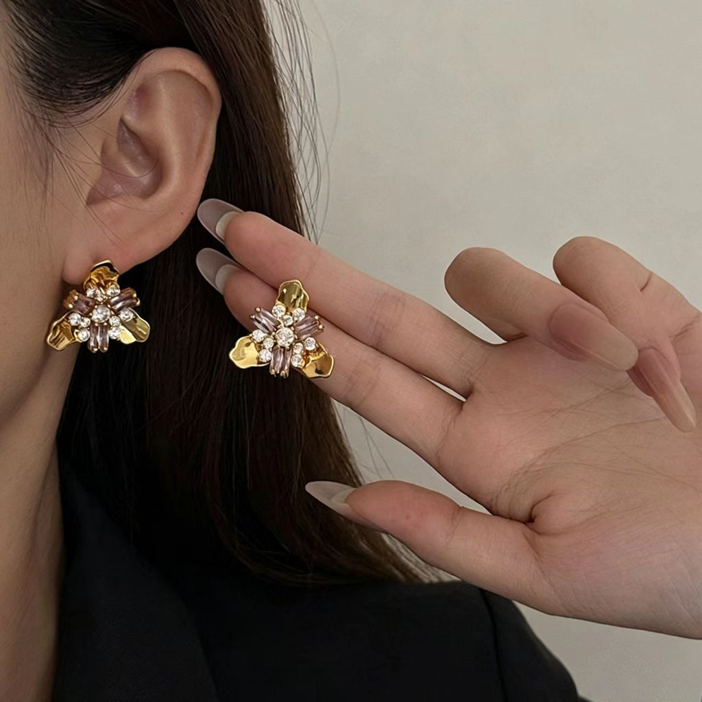 White Cubic Zirconia Earrings