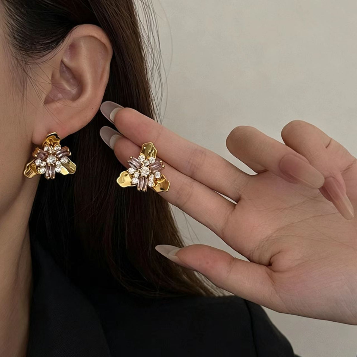 White Cubic Zirconia Earrings