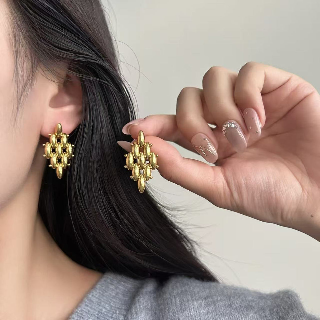Gold-Plated Brass Earrings