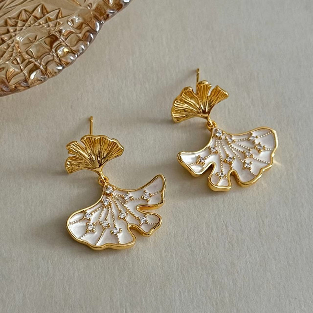 Pink Rhinestone Enamel Earrings