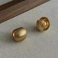 Gold Brushed Brass Statement Earrings
