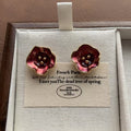 Red Enamel Earrings