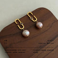 Gold Freshwater Pearl Drop Earrings