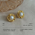 Gold Glass Bead Gold-Plated Earrings