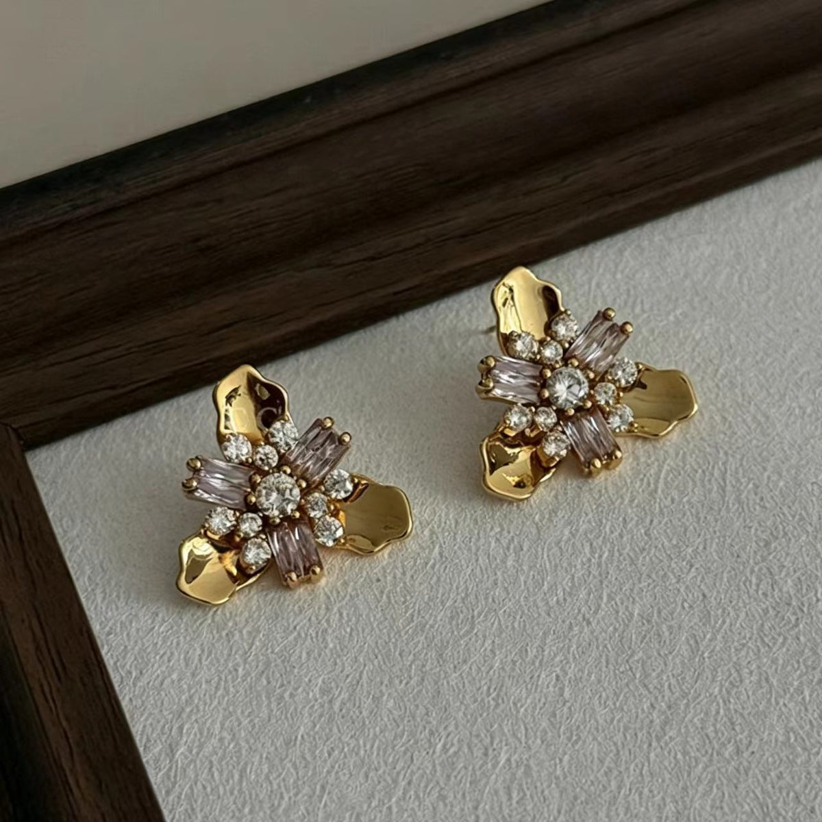 White Cubic Zirconia Earrings