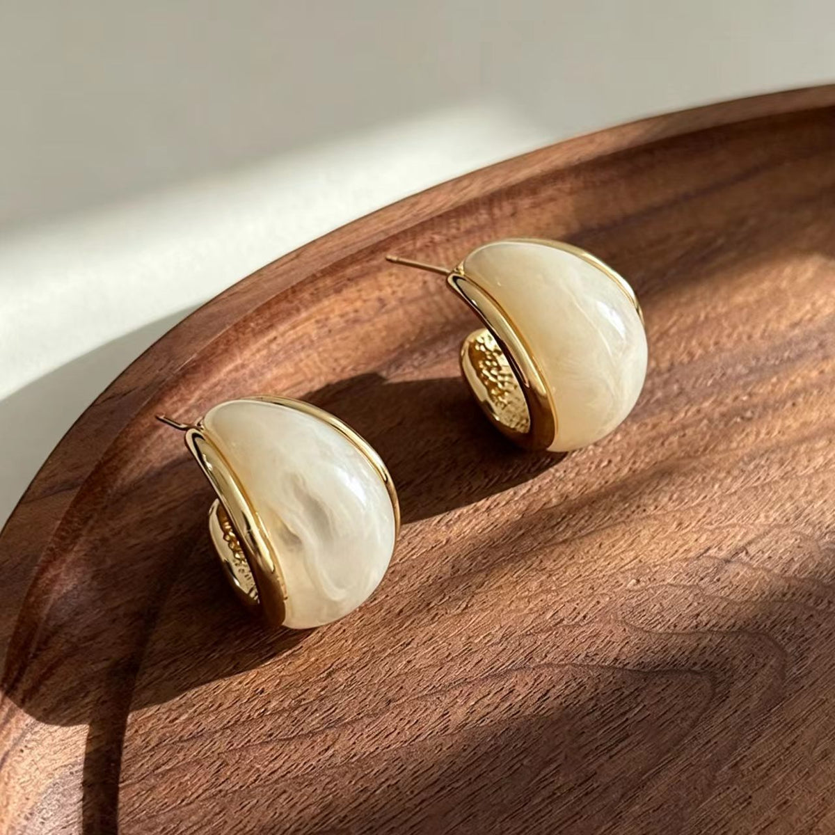 Beige Earrings