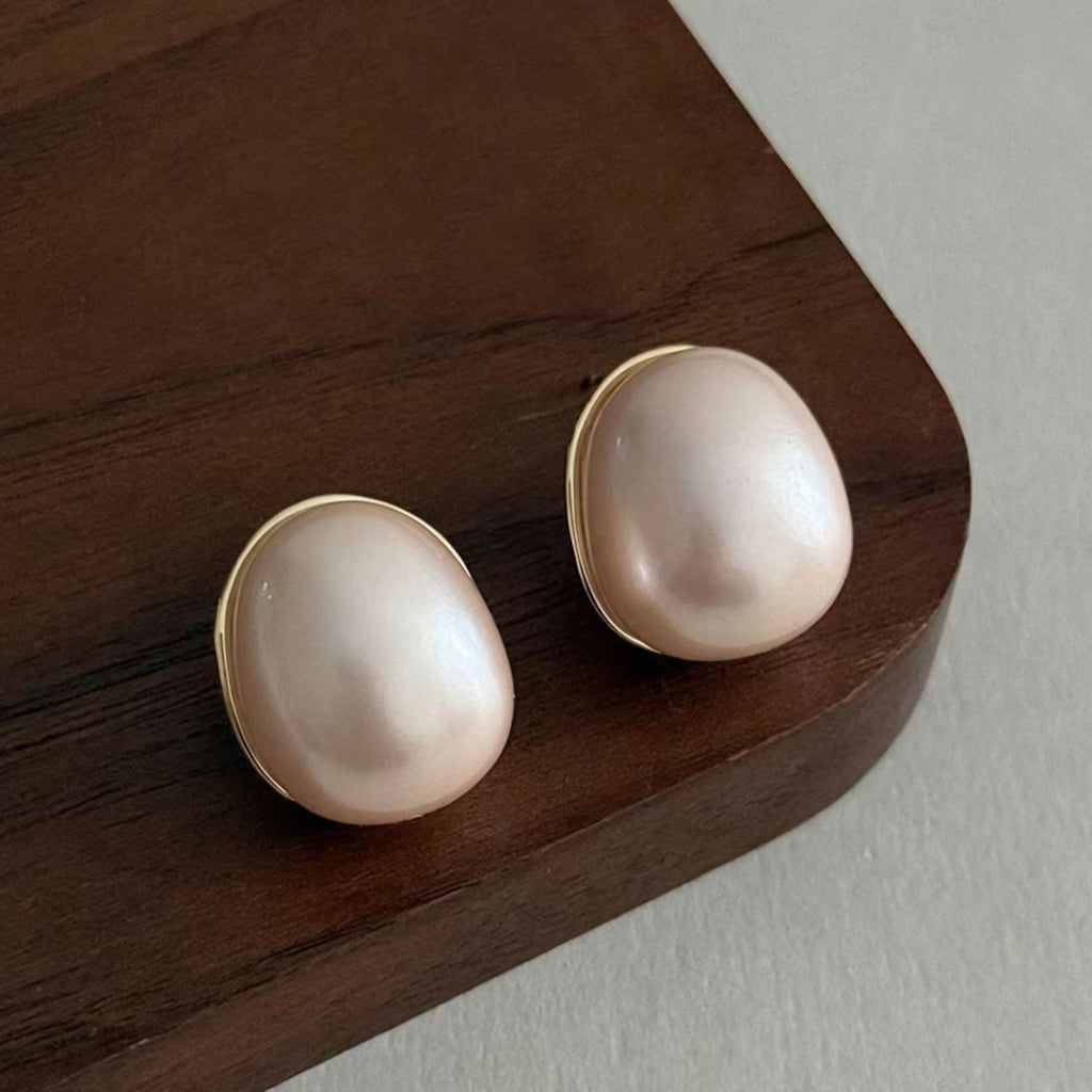 Champagne Gold Resin Gold-Plated Earrings
