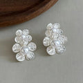 Silver Glass Bead Earrings