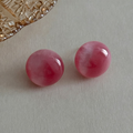 Pink Cat Eye Resin Earrings