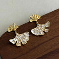 Pink Rhinestone Enamel Earrings
