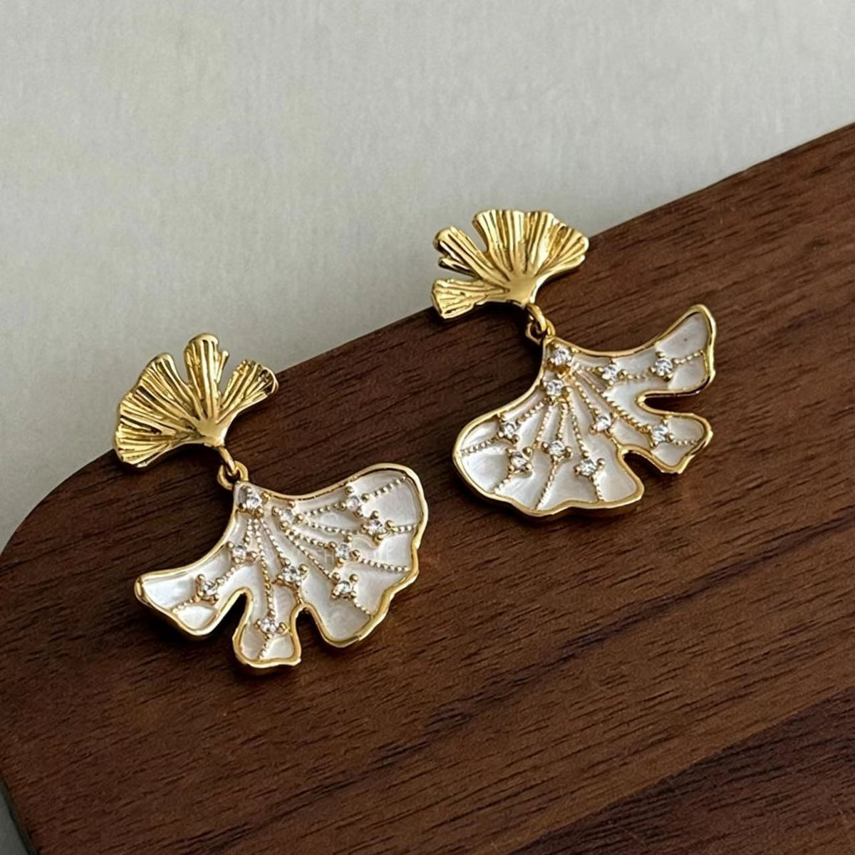 Pink Rhinestone Enamel Earrings