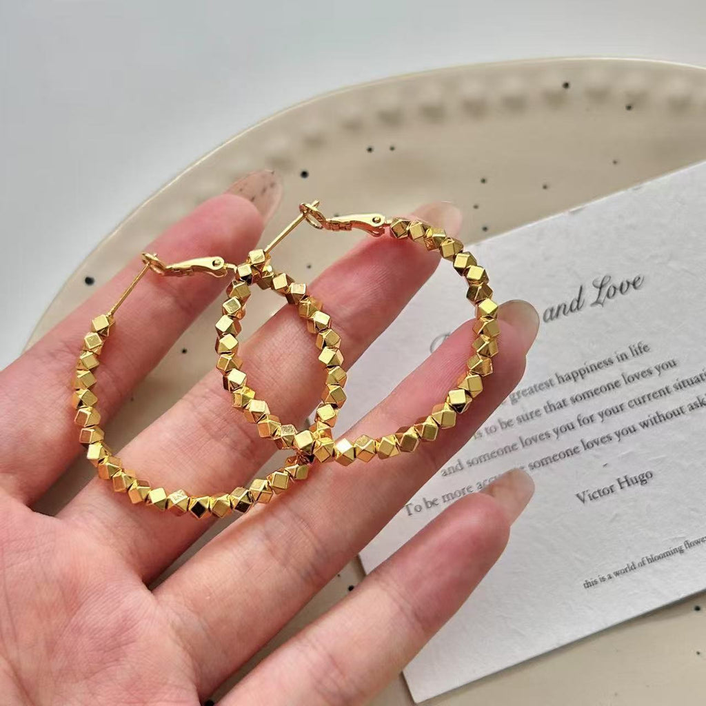 Large Gold-Plated Earrings