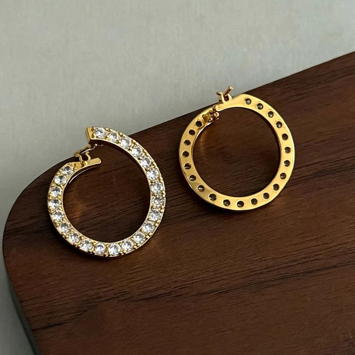 Gold Rhinestone Earrings