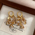 Gold Cubic Zirconia Statement Earrings