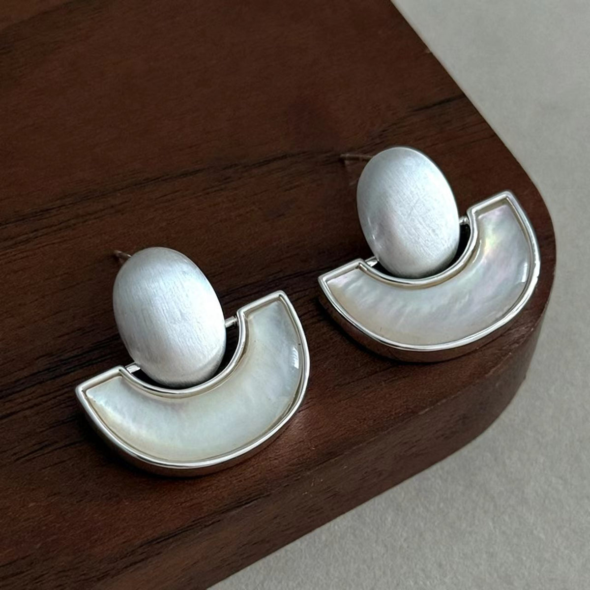 Silver Mother-of-Pearl Earrings