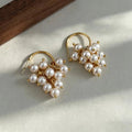 White Glass Bead Earrings