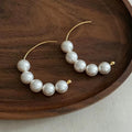 White Glass Bead Earrings