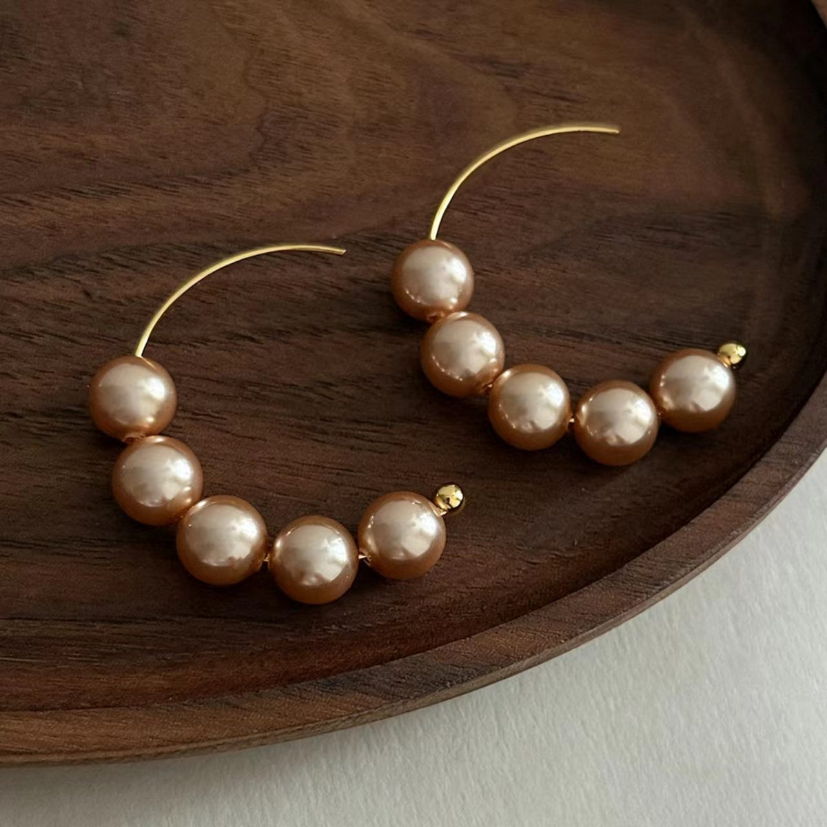Champagne Glass Bead Earrings