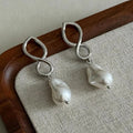 Silver Glass Bead Earrings