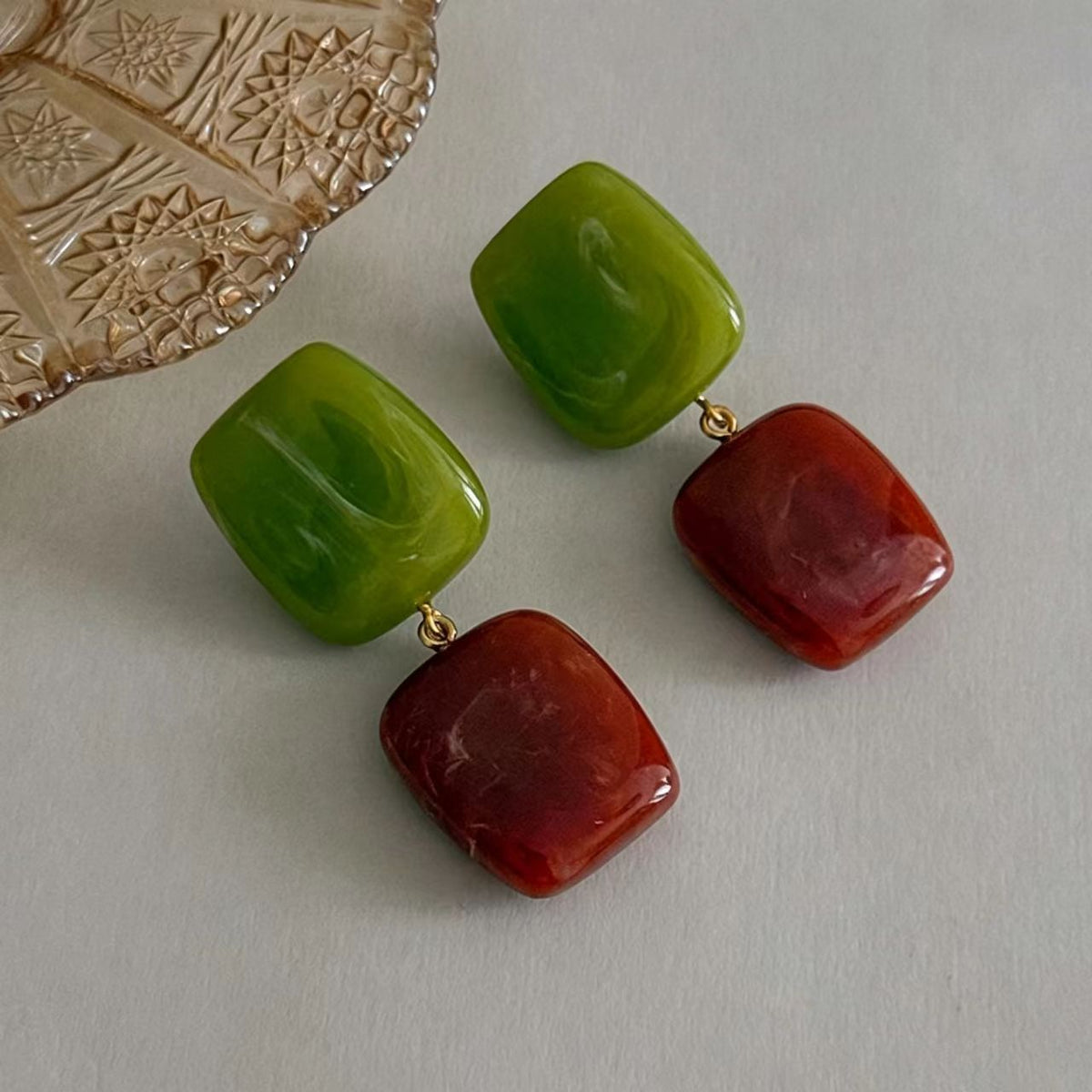 Green Earrings
