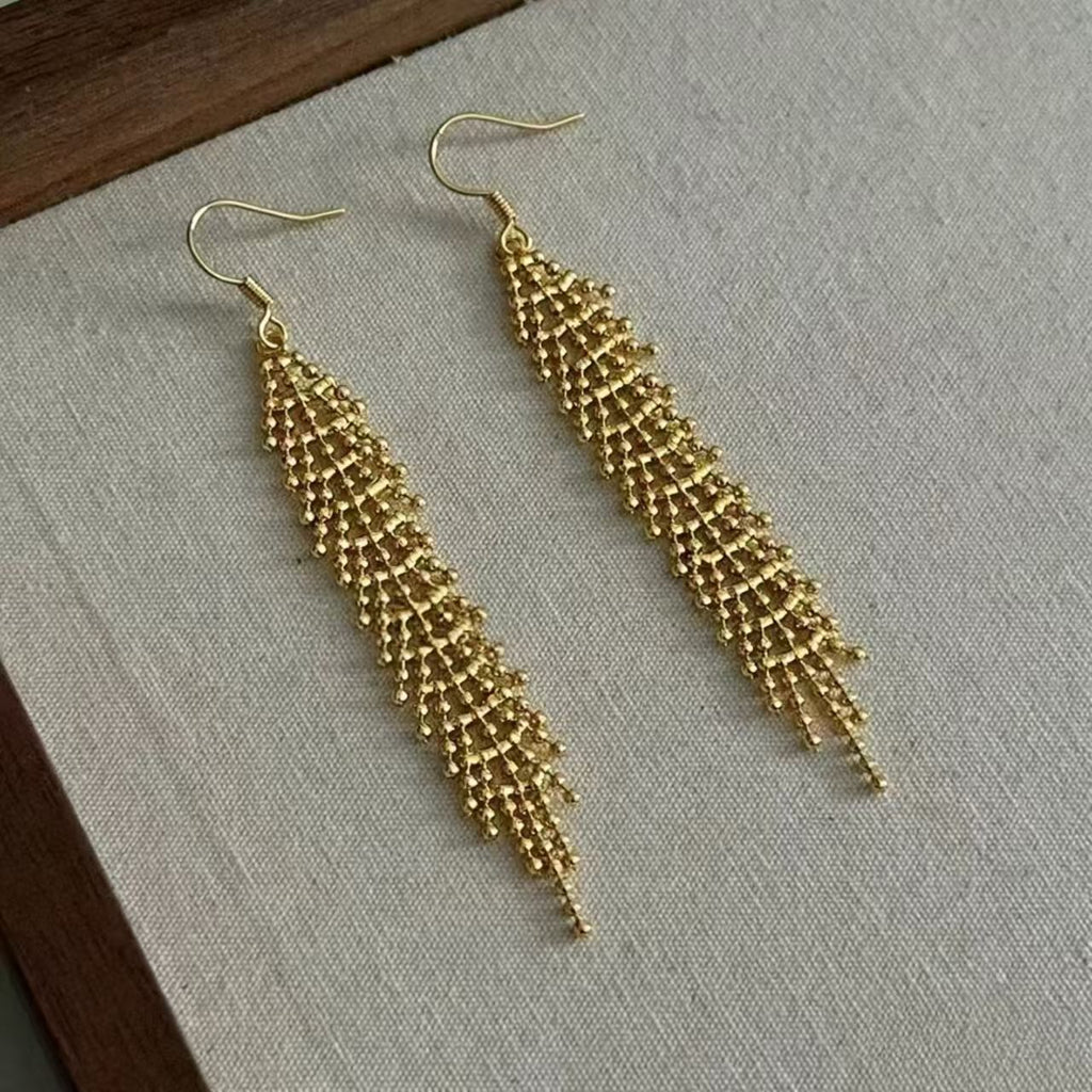 Gold-Plated Brass Earrings