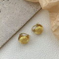 Gold Plated Brass Statement Earrings