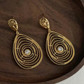 Gold Cubic Zirconia Gold-Plated Earrings