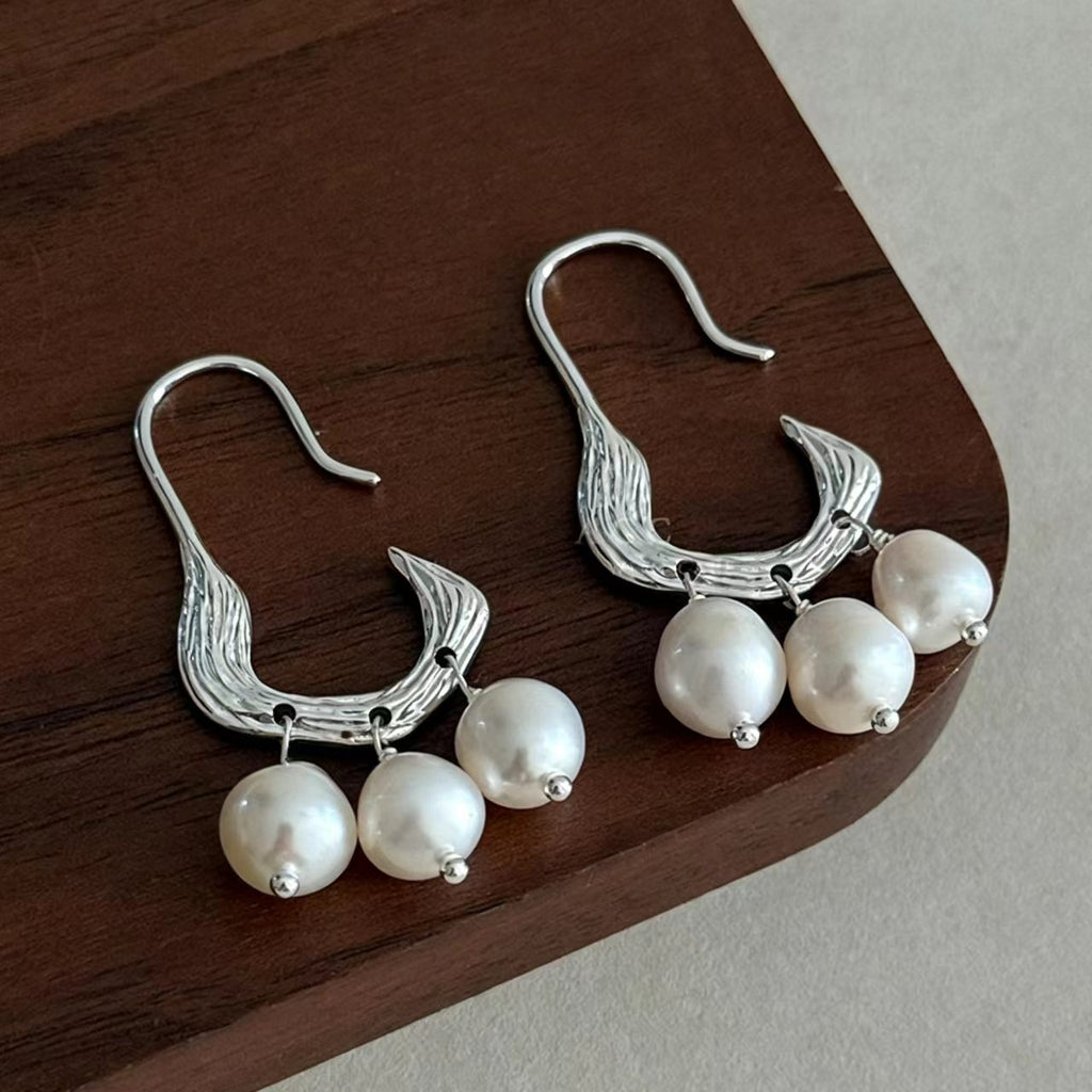 Silver Freshwater Pearl Earrings