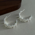 Silver Hoop Large Earrings