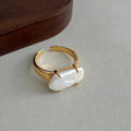 White Baroque Pearl Ring