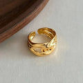 Gold-Plated Brass Statement Ring