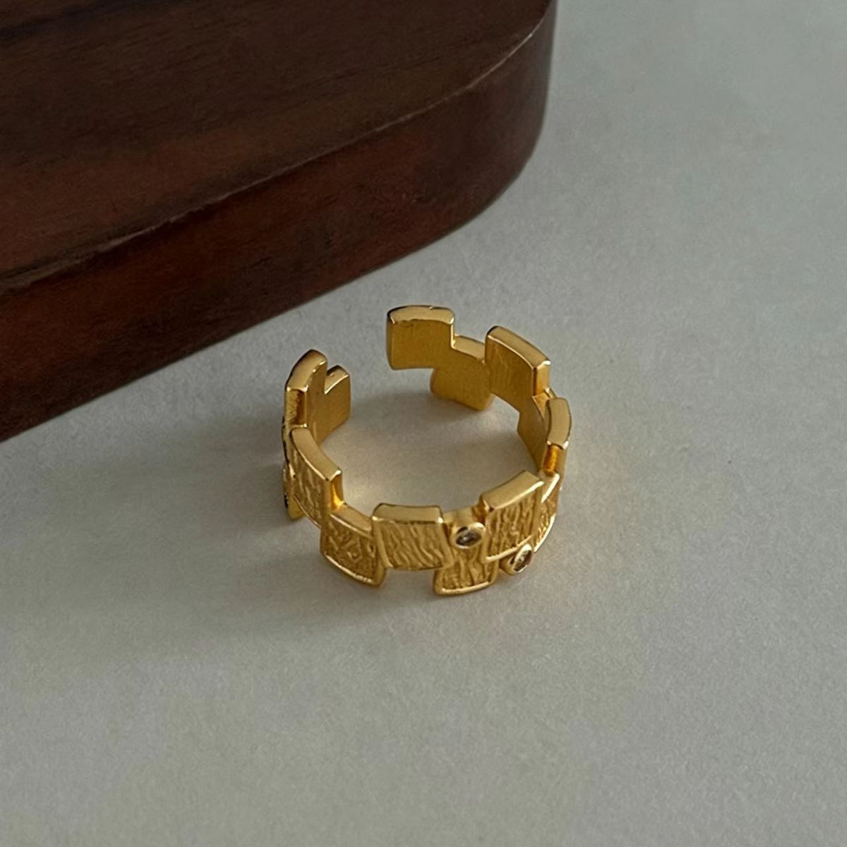 Gold Arc Statement Ring