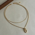 Gold Glass Bead Necklace