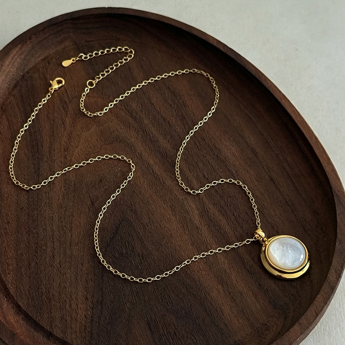Gold Mother-of-Pearl Necklace