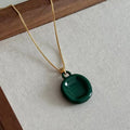 Green Enamel Necklace