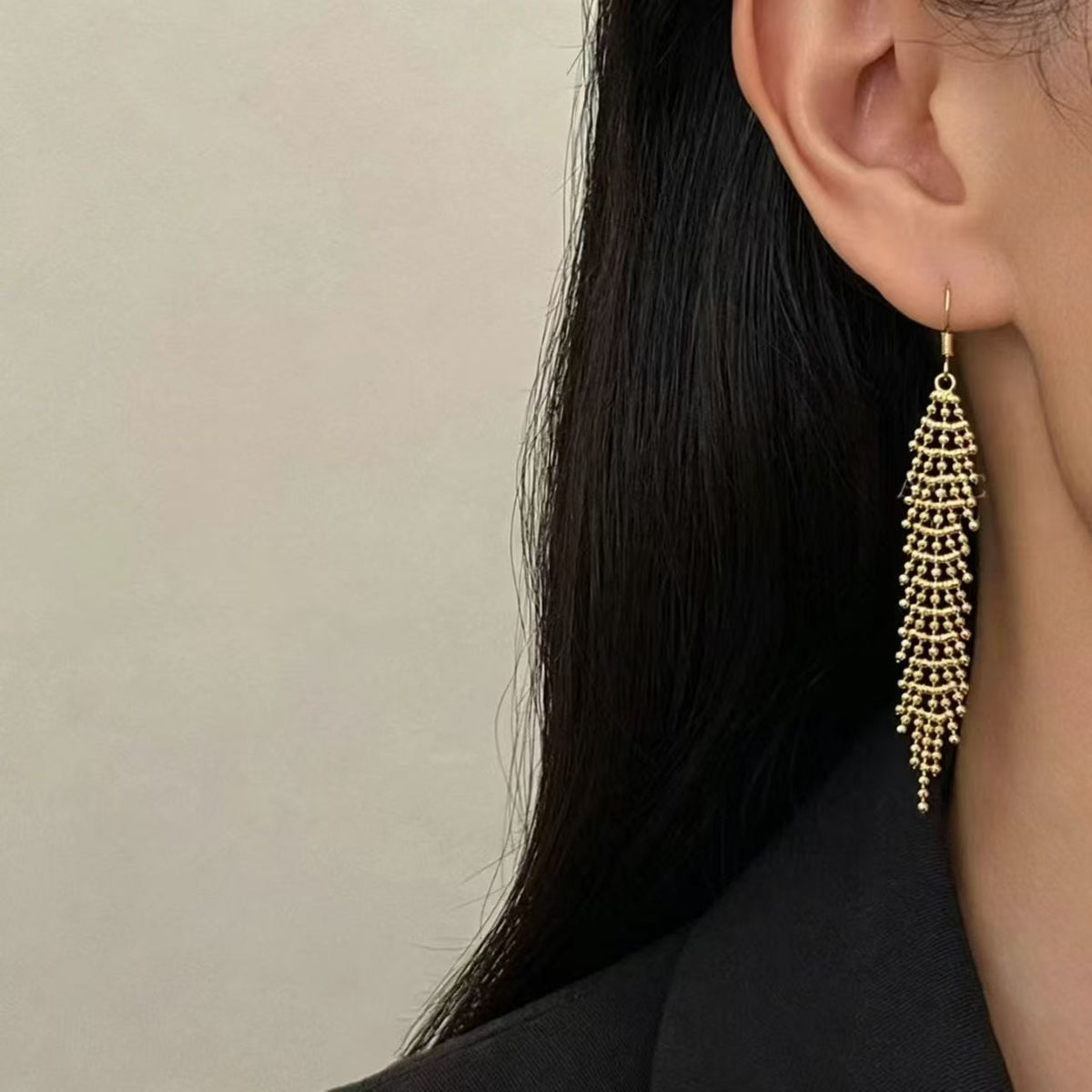 Gold-Plated Brass Earrings