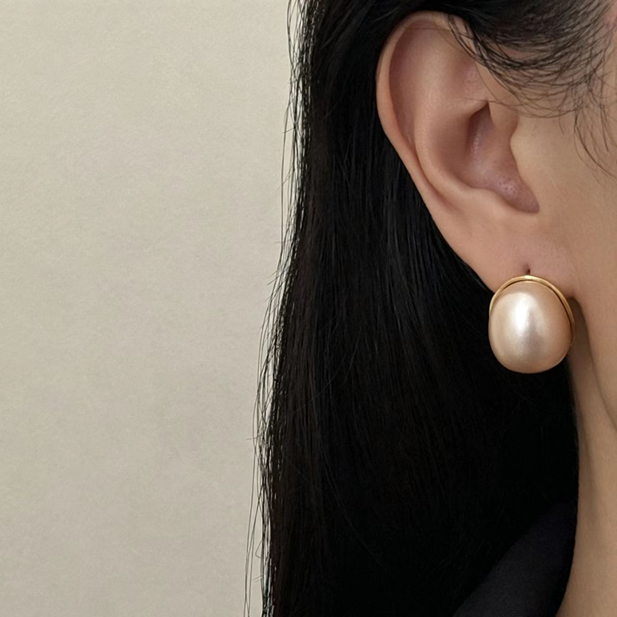 Champagne Gold Resin Gold-Plated Earrings