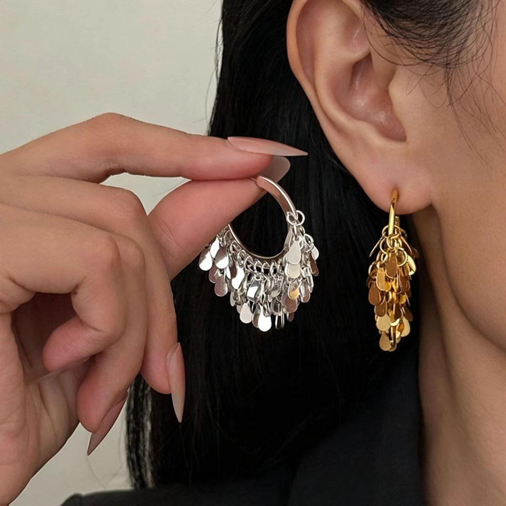 Gold-Plated Brass Earrings