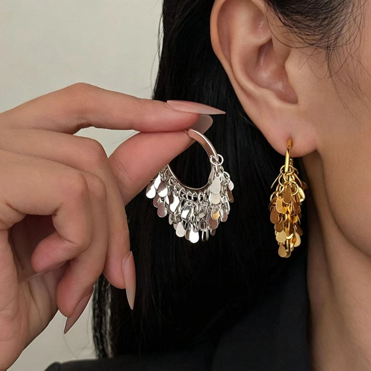 Gold-Plated Brass Earrings