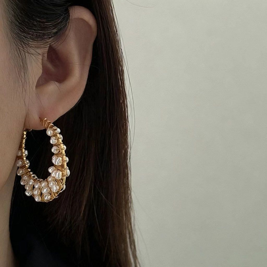 Freshwater Pearl Gold-Plated Earrings