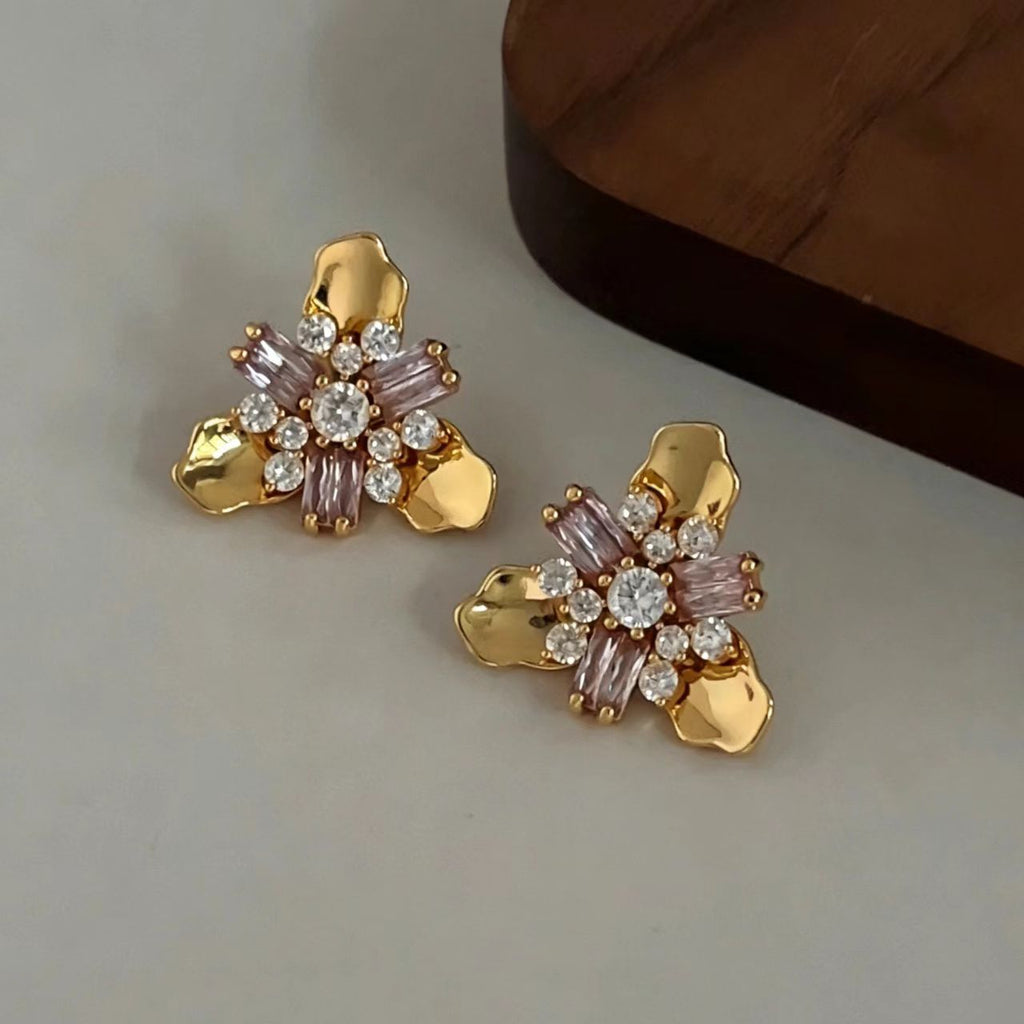 White Cubic Zirconia Earrings