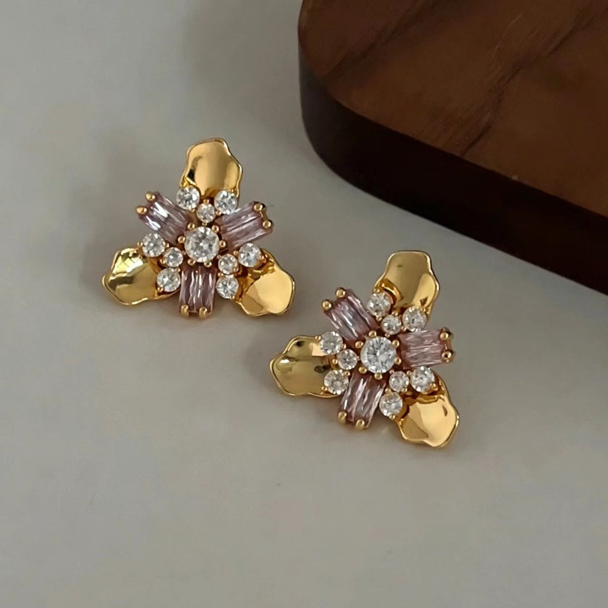 White Cubic Zirconia Earrings